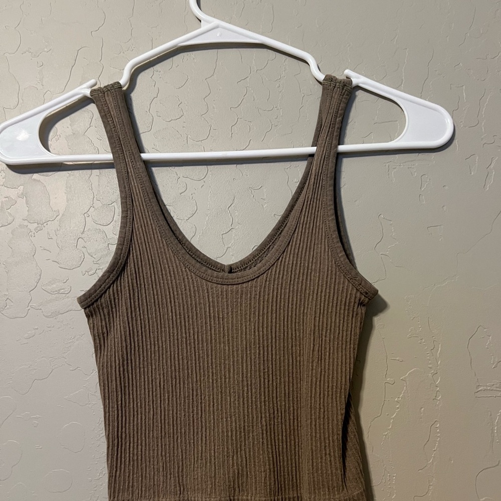 Olive Green Urban Outfitters Tank Top Ribbed
